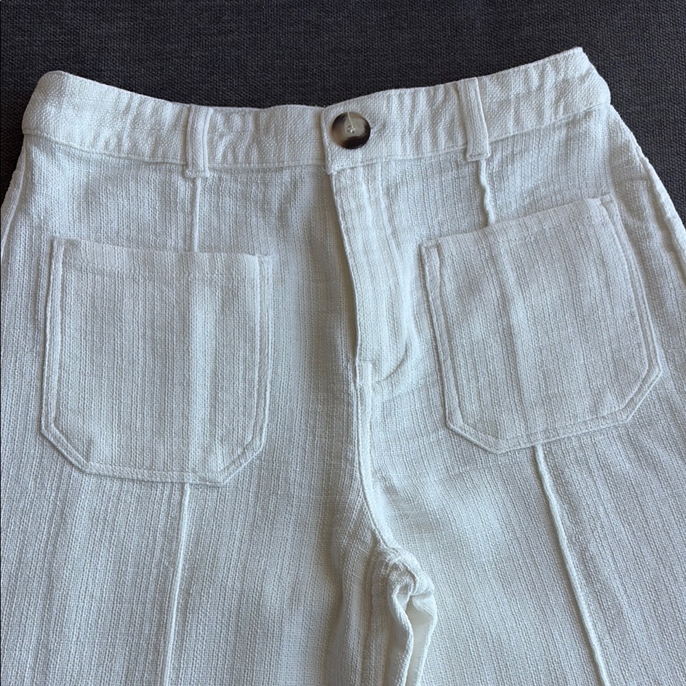 Zara White Wide-Leg Pants